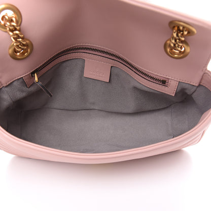 Gucci Calfskin Matelasse Small GG Marmont Shoulder Bag Perfect Pink 5 of 9