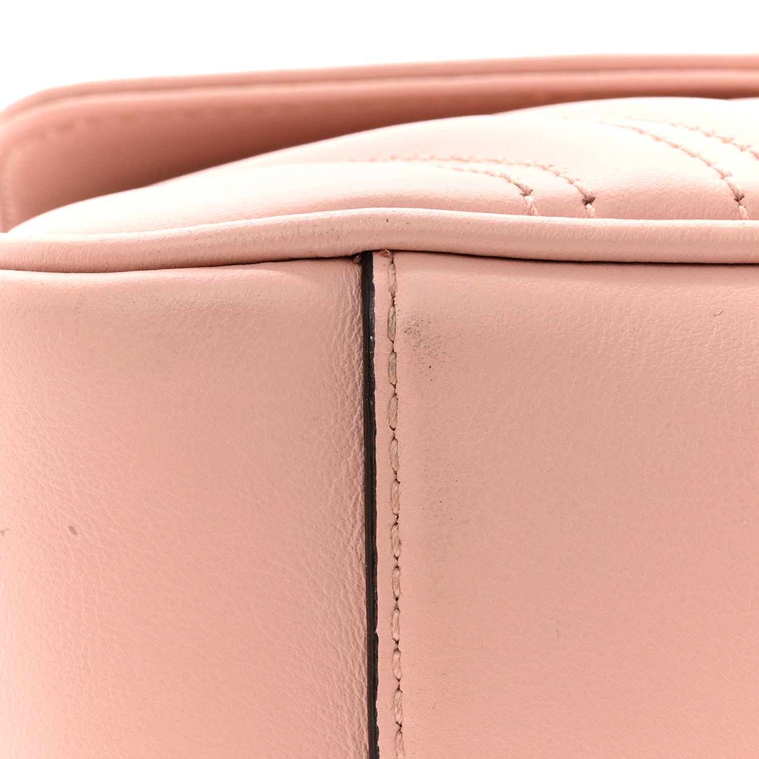 Gucci Calfskin Matelasse Small GG Marmont Shoulder Bag Perfect Pink 14 of 17