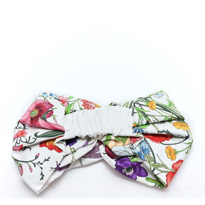 Gucci Silk Monogram Flora Print Headband M White Multicolor 3 of 5