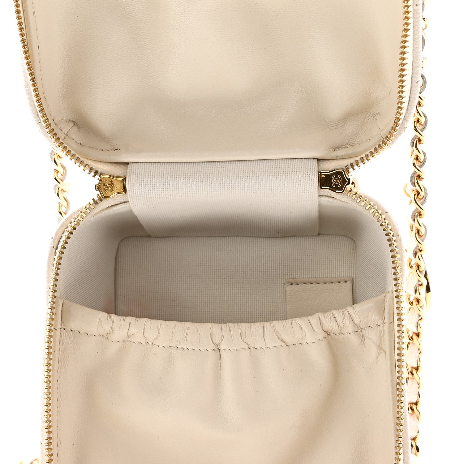 Chanel Caviar Quilted Vanity With Chain White 5 of 10