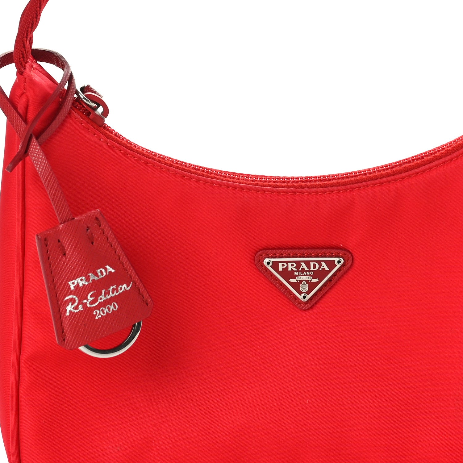 Prada Tessuto Nylon Mini Re-Edition 2000 Bag Rosso 7 of 10