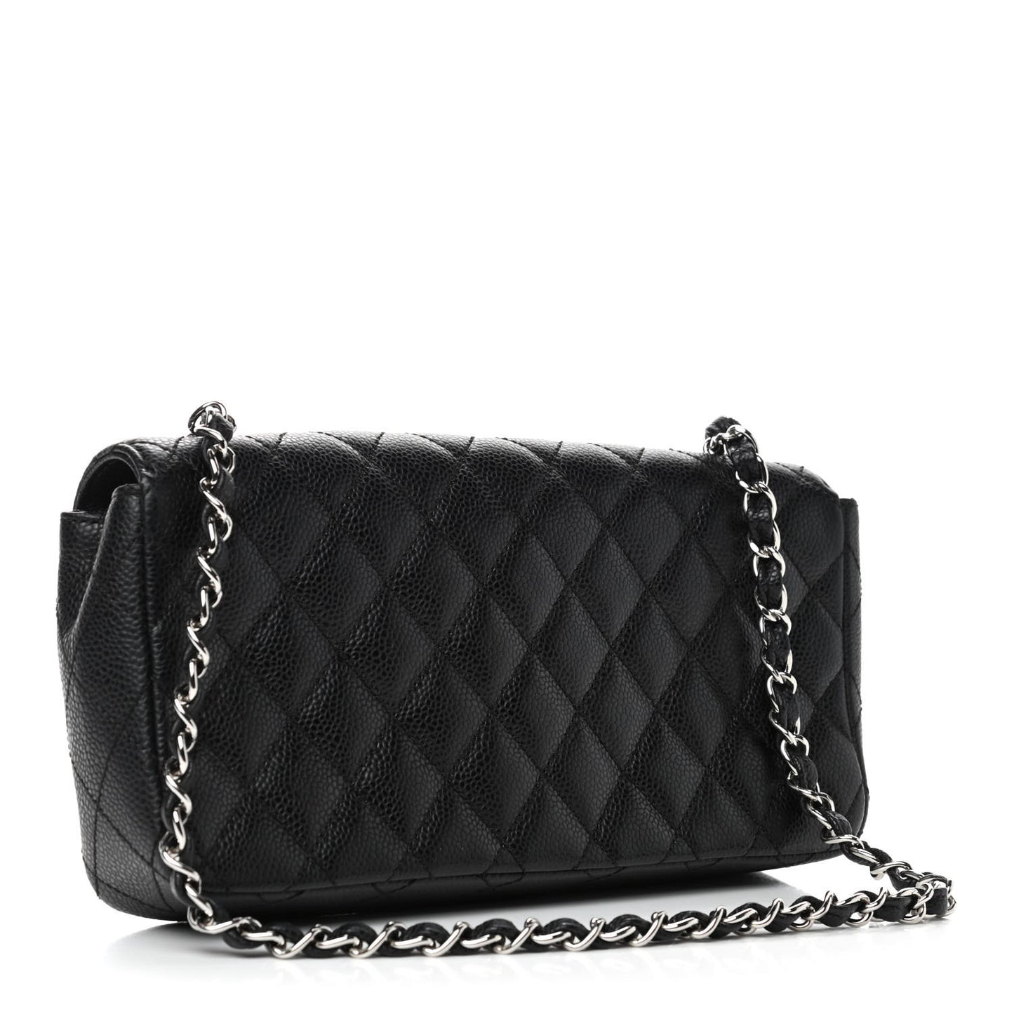 Caviar Quilted East West Flap Black