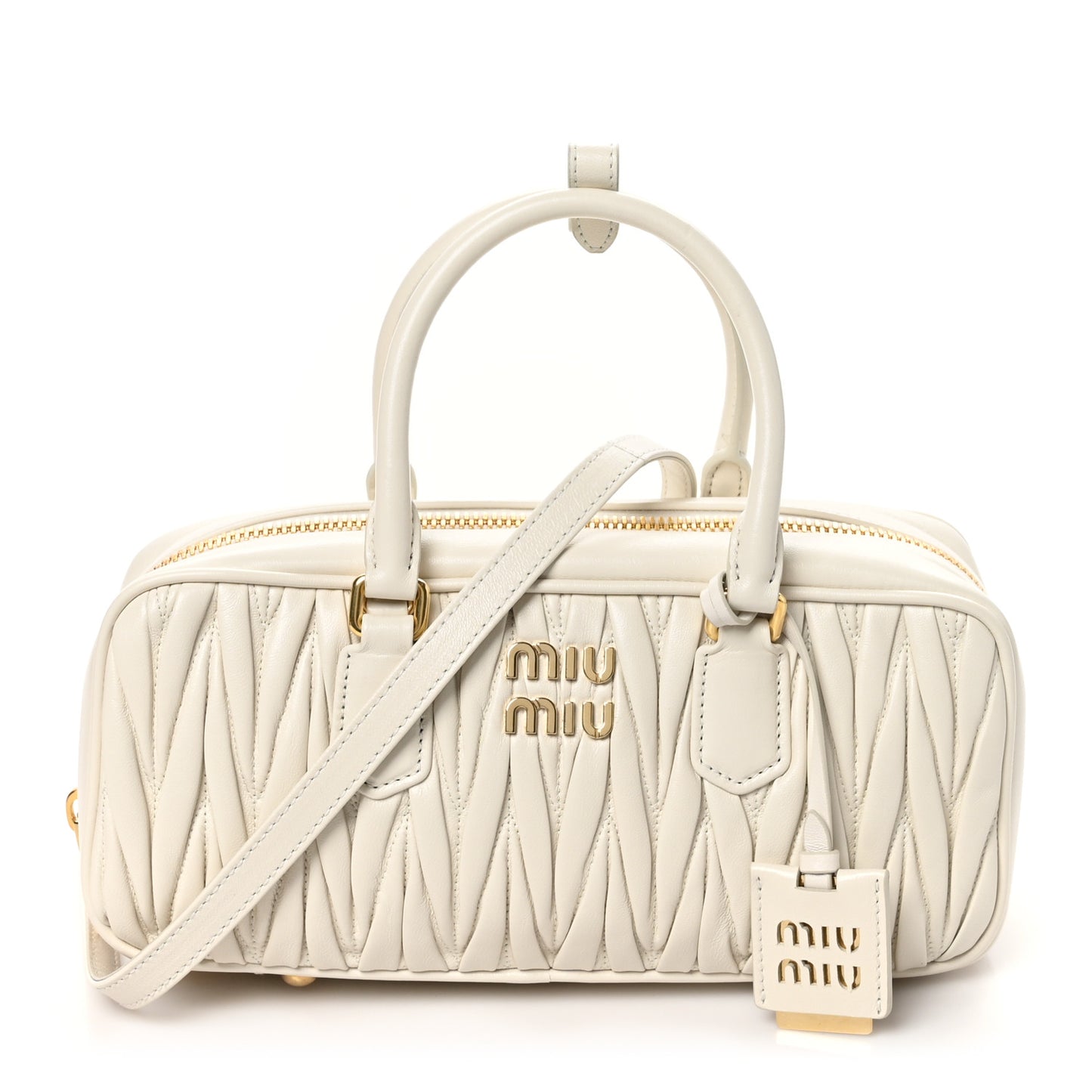 Nappa Matelasse Large Arcadie Top Handle Bag White