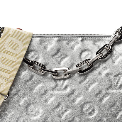 Louis Vuitton Metallic Lambskin Embossed Monogram Coussin PM Silver 10 of 10