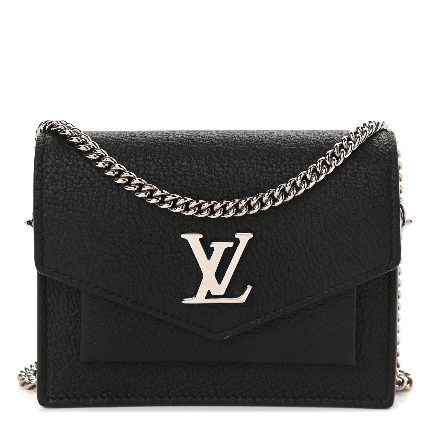 Soft Calfskin Mini My Lockme Chain Pochette Black