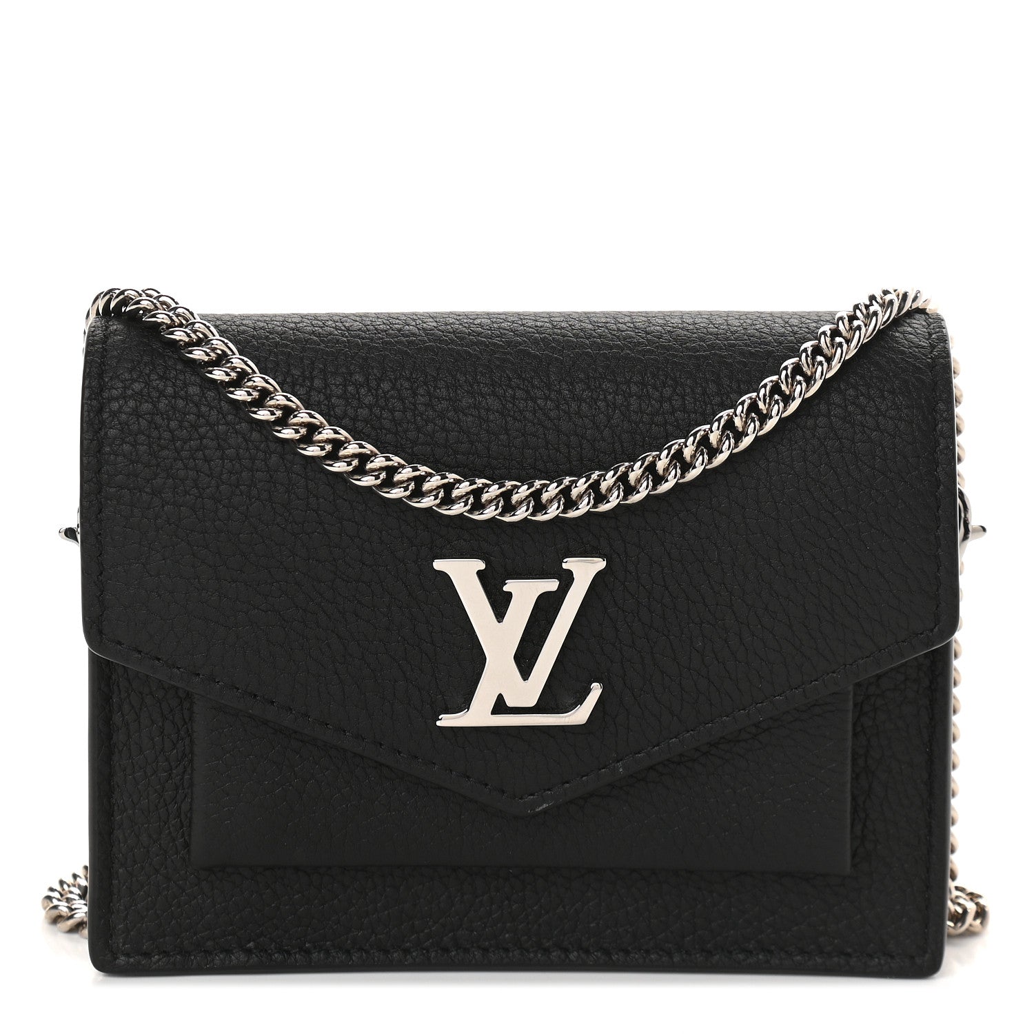 Louis Vuitton Soft Calfskin Mini My Lockme Chain Pochette Black 1 of 8