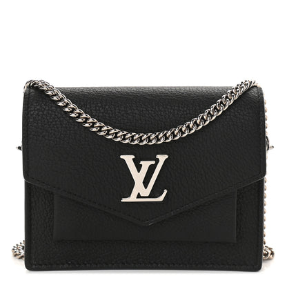 Louis Vuitton Soft Calfskin Mini My Lockme Chain Pochette Black 1 of 8