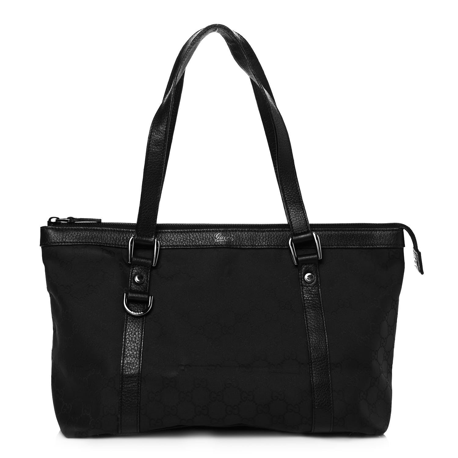 Gucci Nylon Monogram Medium Abbey Tote Black 1 of 13