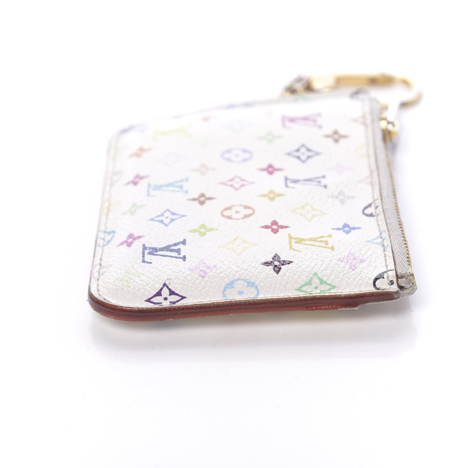 Louis Vuitton Monogram Multicolor Key Pouch White Litchi 11 of 14