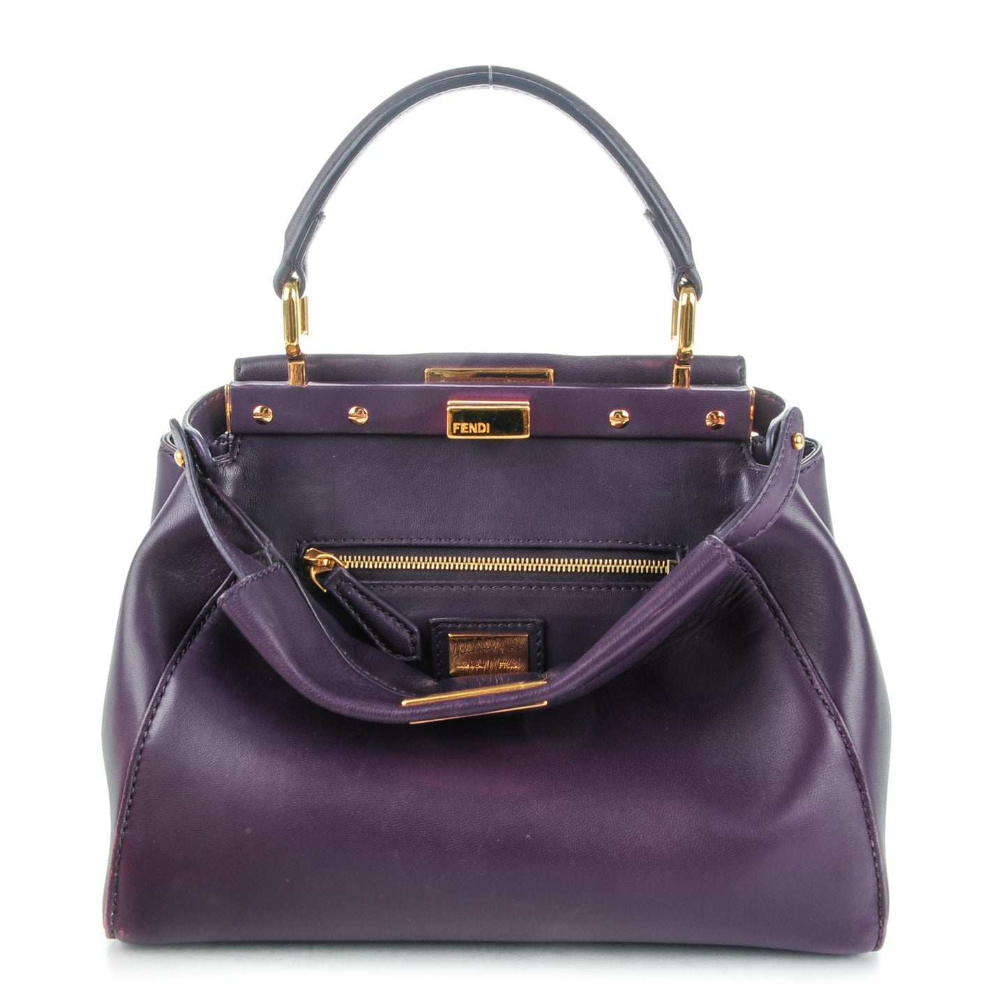 Nappa Mini Peekaboo Iconic Satchel Violet