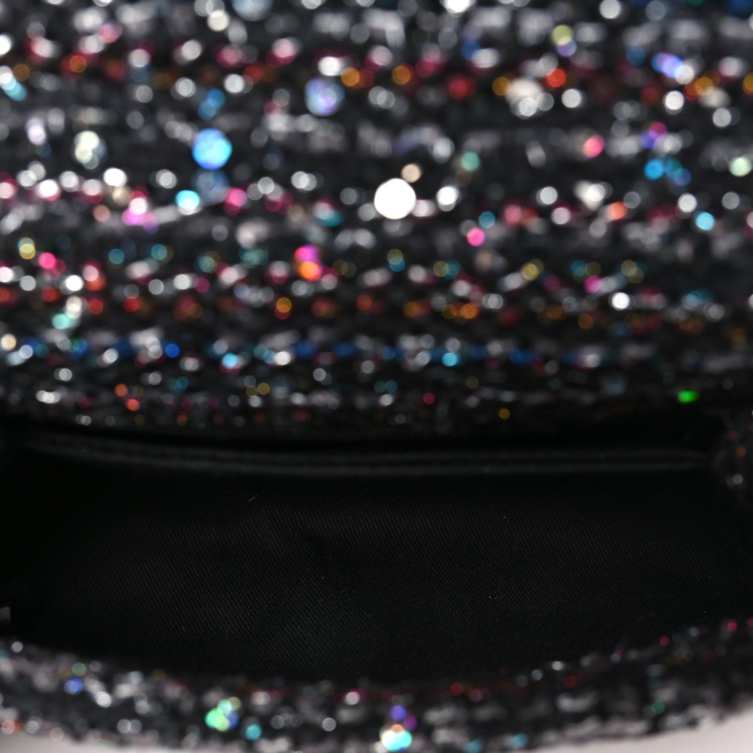 Chanel Tweed Sequin Mini Coco Handle Flap Black 5 of 10