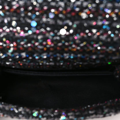 Chanel Tweed Sequin Mini Coco Handle Flap Black 5 of 10