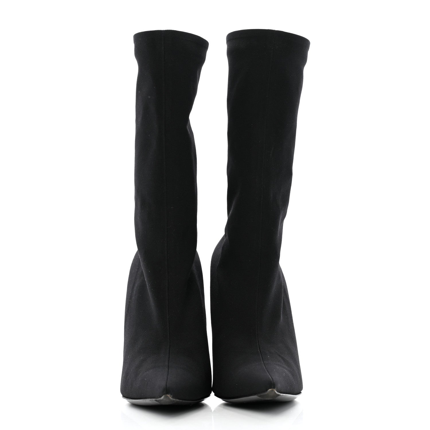 Balenciaga Jersey Crepe Extreme Pointed Toe Knife Booties 38 Black 2 of 9