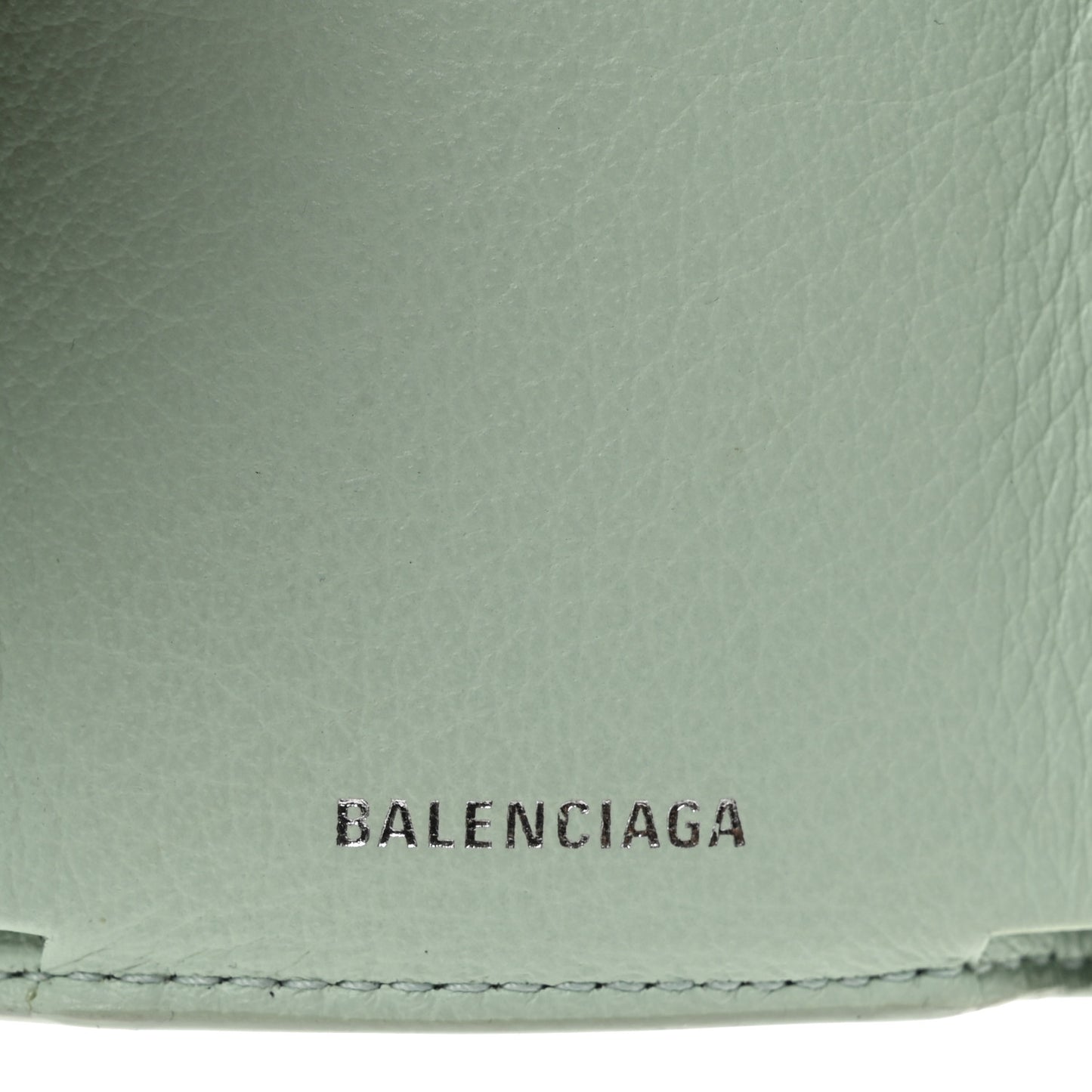 Smooth Calfskin Mini Papier Wallet Light Mint