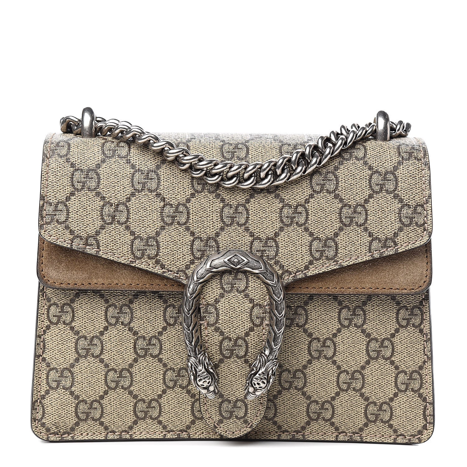 Gucci GG Supreme Monogram Mini Dionysus Shoulder Bag Taupe 1 of 13