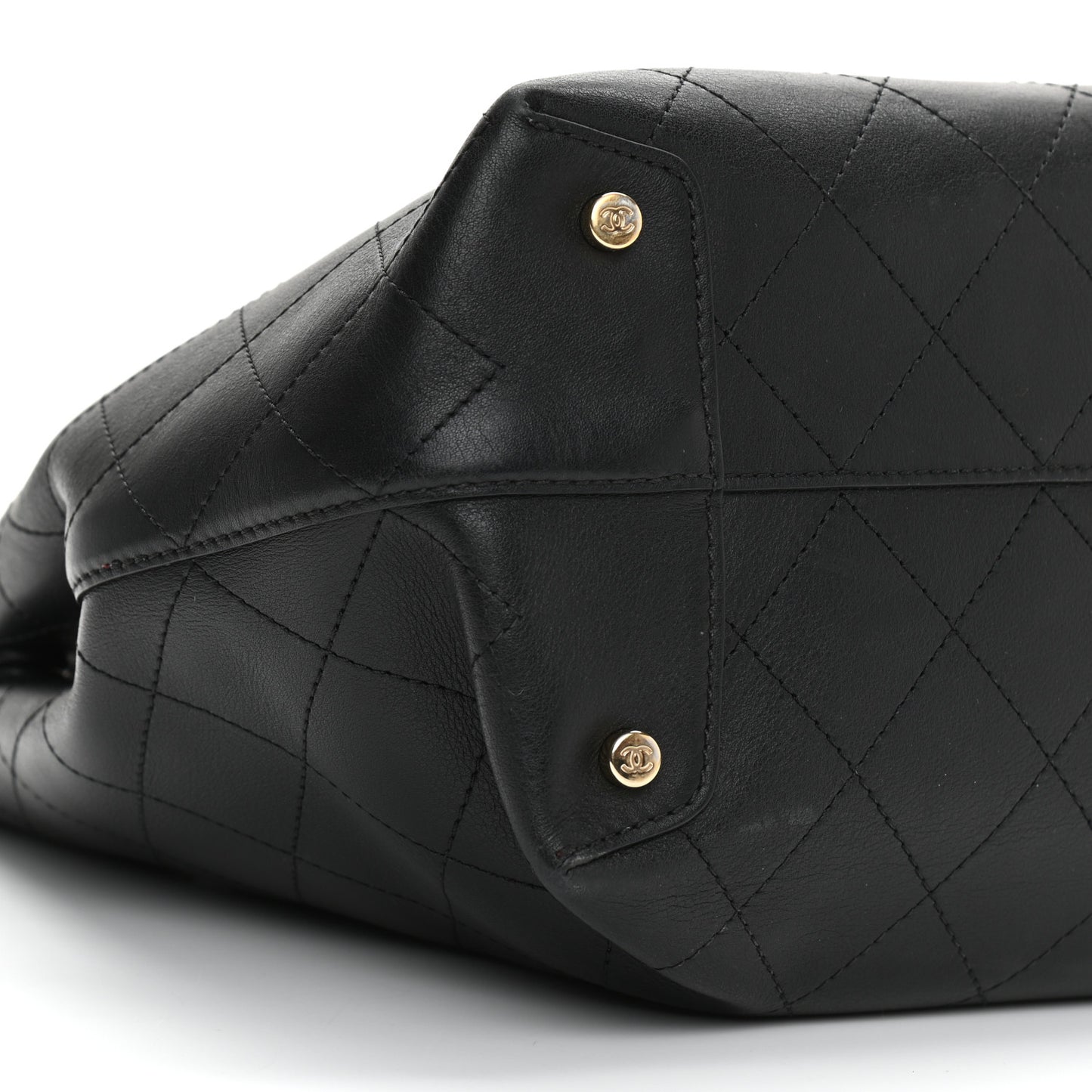 Calfskin Large Serial Shopper Tote Black
