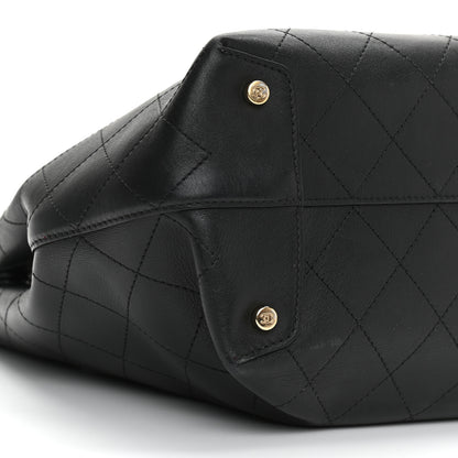 Chanel Calfskin Large Serial Shopper Tote Black 9 of 14