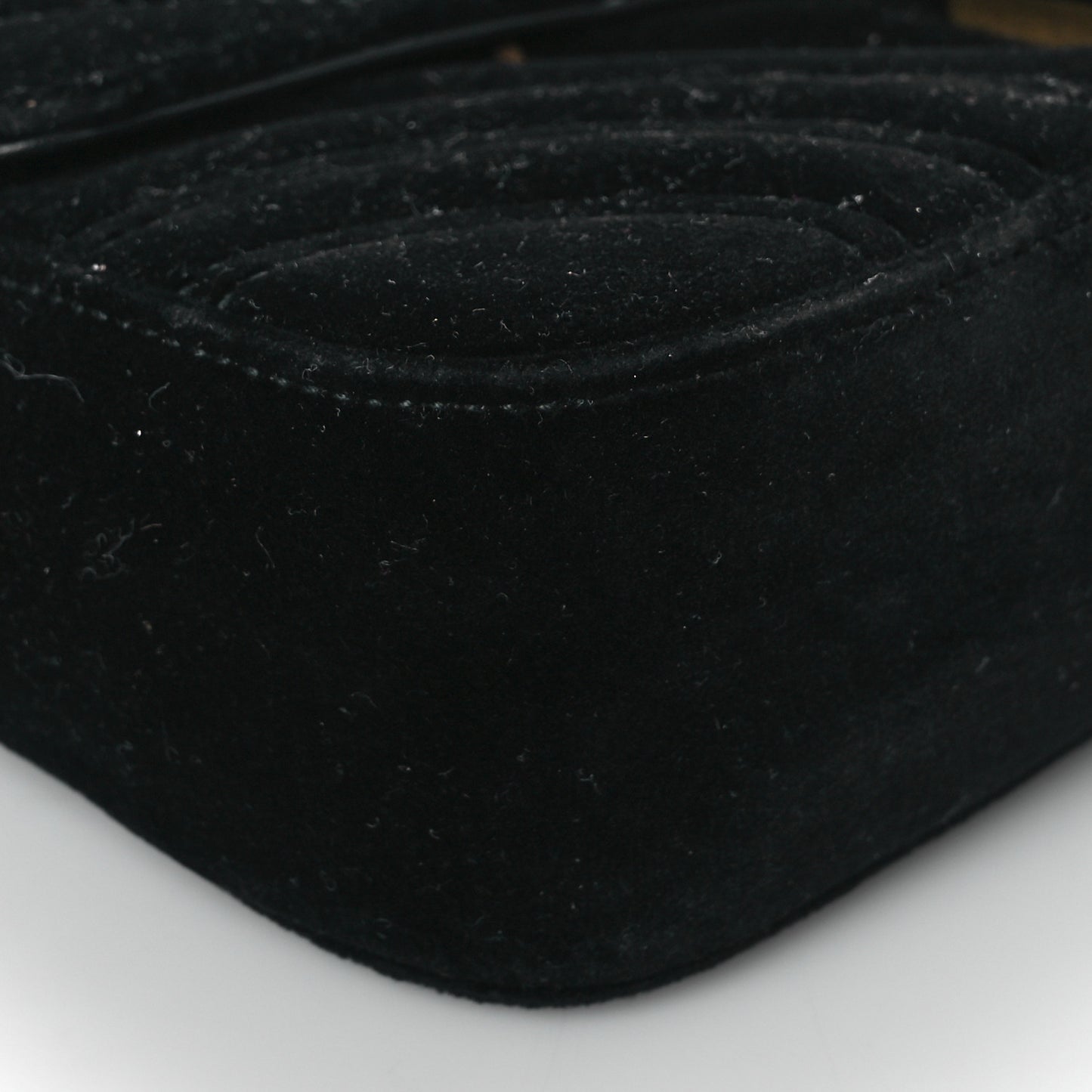 Velvet Matelasse Mini GG Marmont Shoulder Bag Black