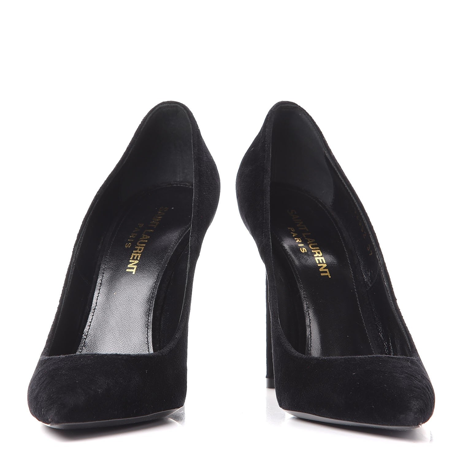 Saint Laurent Velvet Anja 105 Pumps 37 Black 5 of 10