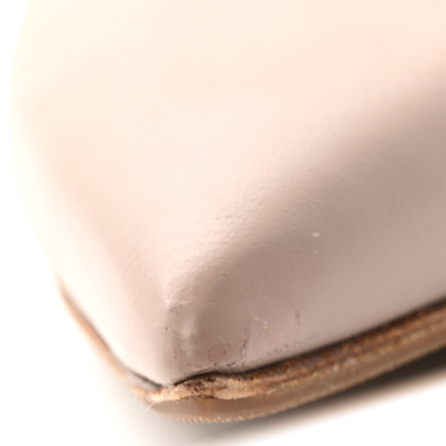 Valentino Garavani Calfskin Lacquered Monochrome Rockstud Ballerina Flats 38 Poudre 24 of 26