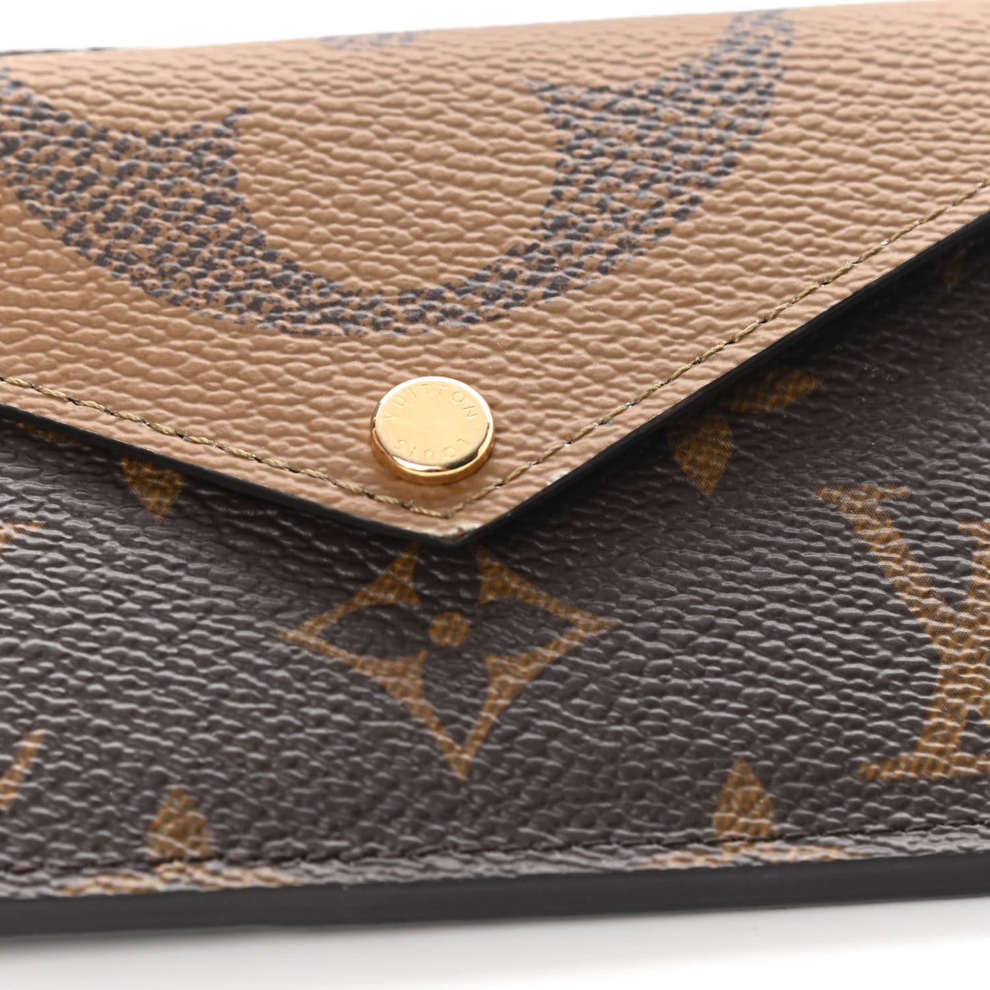Reverse Monogram Recto Verso Card Holder Brown