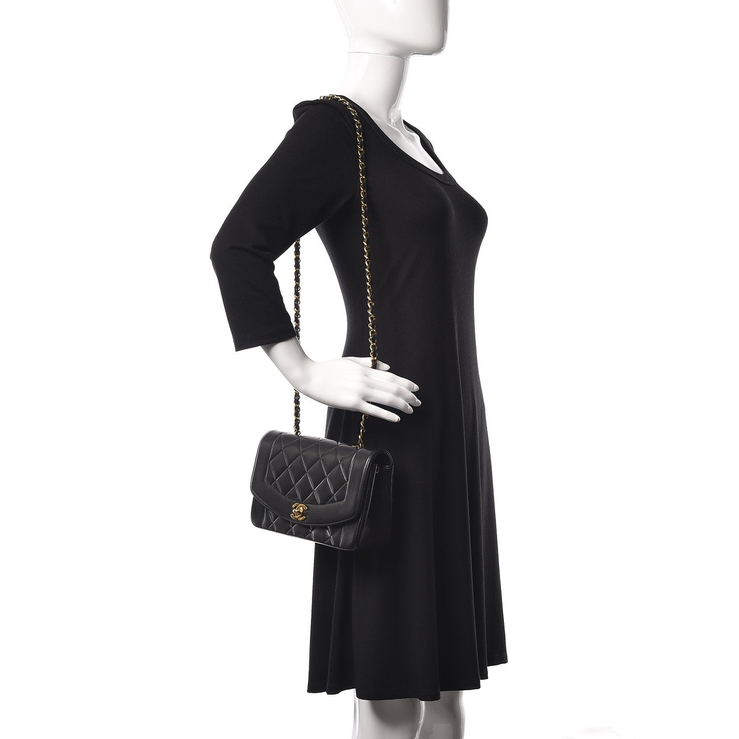 Chanel Lambskin Quilted Small Single Flap Black 2 of 16