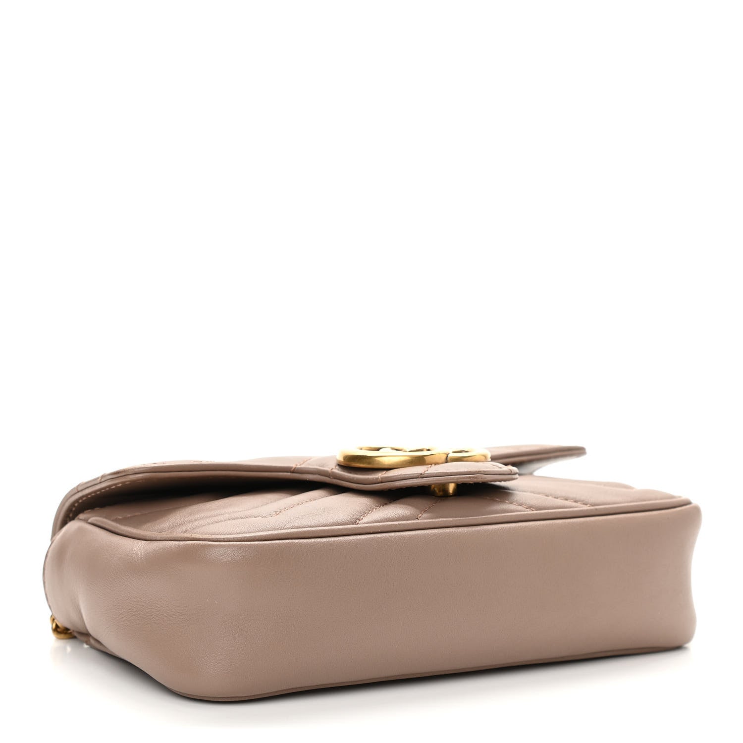 Gucci Calfskin Matelasse Super Mini GG Marmont Shoulder Bag Porcelain Rose 4 of 14