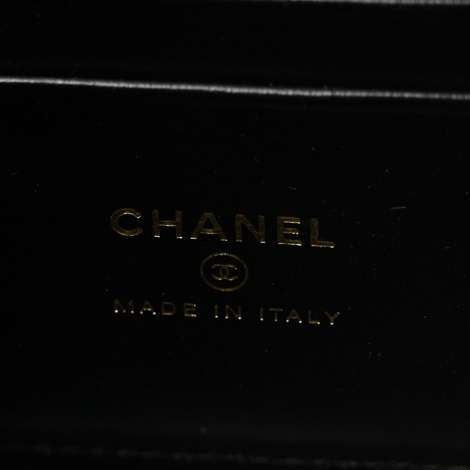Chanel Calfskin Lizard Embossed Top Handle Vanity With Chain Black 6 of 11