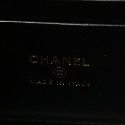 Chanel Calfskin Lizard Embossed Top Handle Vanity With Chain Black 6 of 11