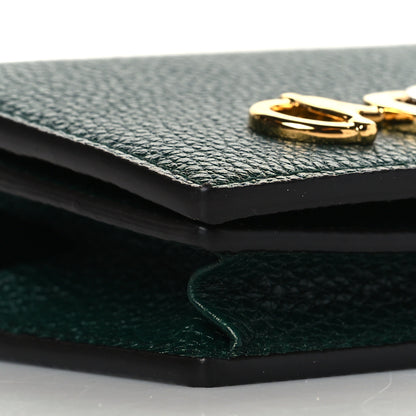 Gucci Grainy Calfskin Zumi Chain Card Case Wallet Vintage Green 8 of 10