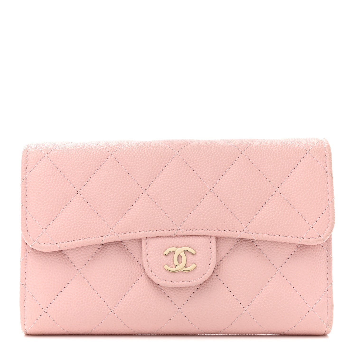 Chanel Caviar Quilted Medium Flap Wallet Light Pink 1 of 9