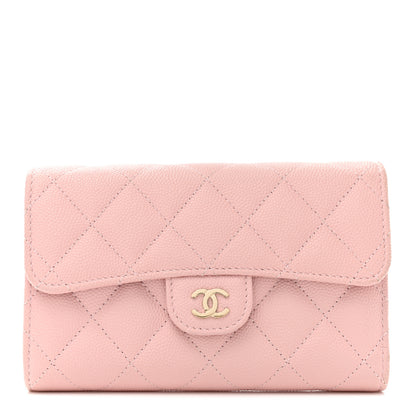 Chanel Caviar Quilted Medium Flap Wallet Light Pink 1 of 9
