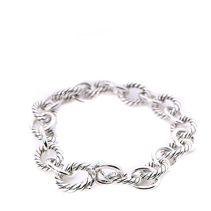 David Yurman Sterling Silver 10mm Medium Oval Link Bracelet 3 of 5