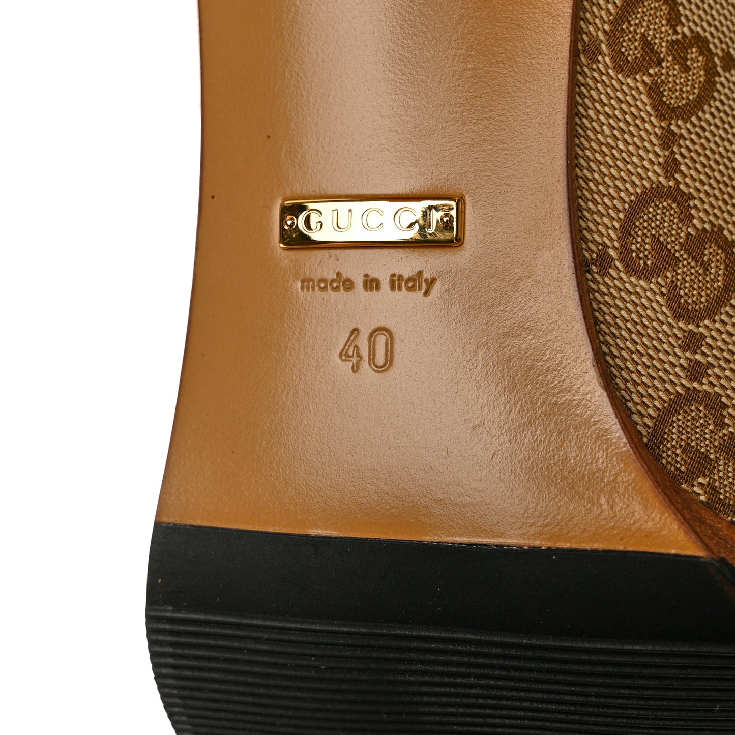 Monogram Over the Knee Boots 40 Beige Ebony