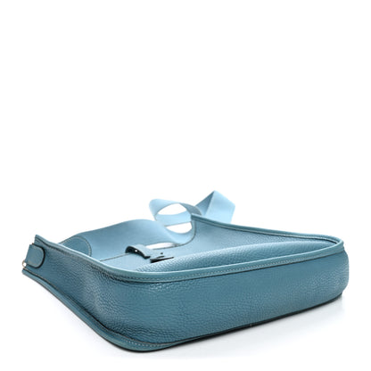 Hermes Taurillon Clemence Evelyne PM Blue Jean 4 of 11