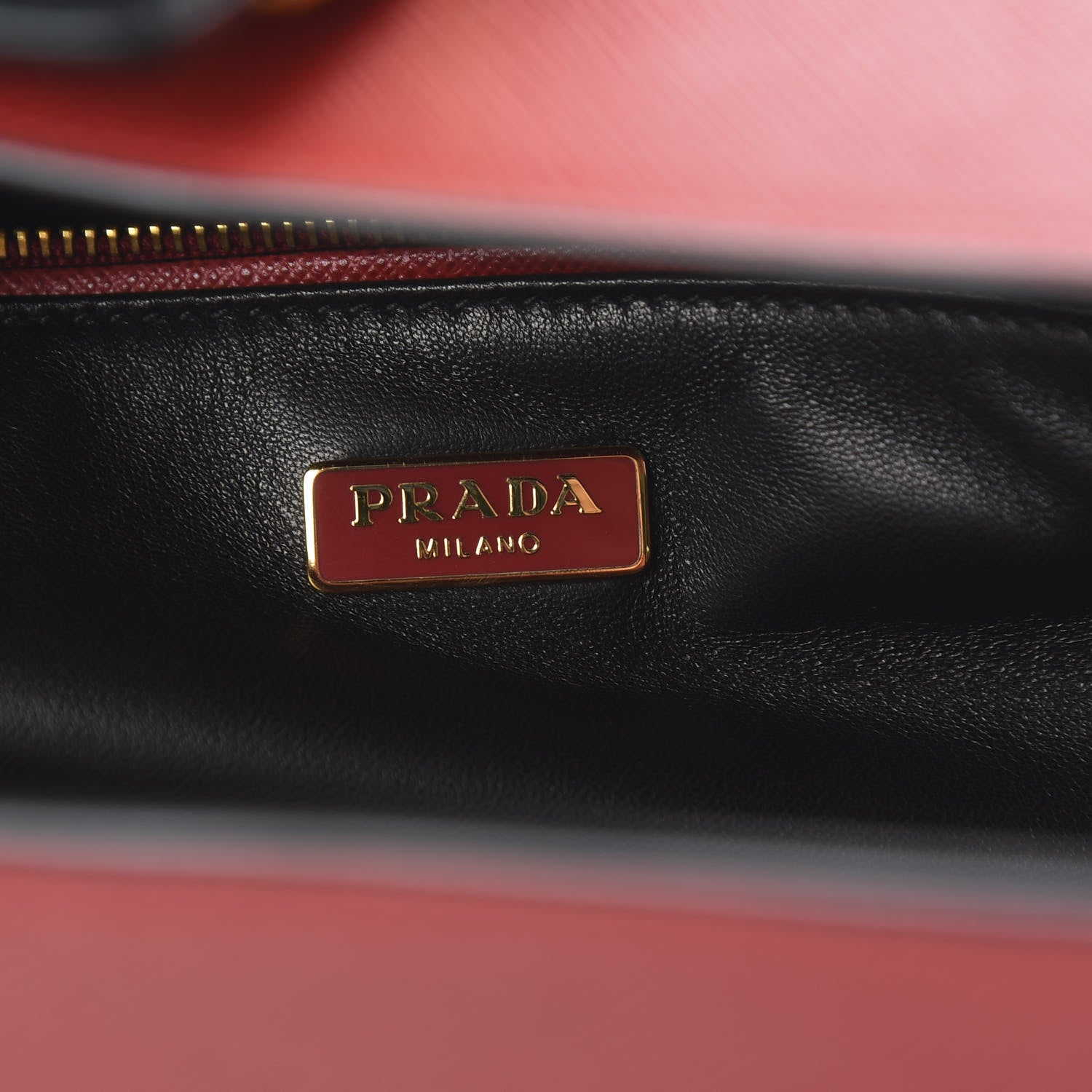 Prada Saffiano Tri-Color Turn Lock Satchel Fuoco White Black 6 of 10