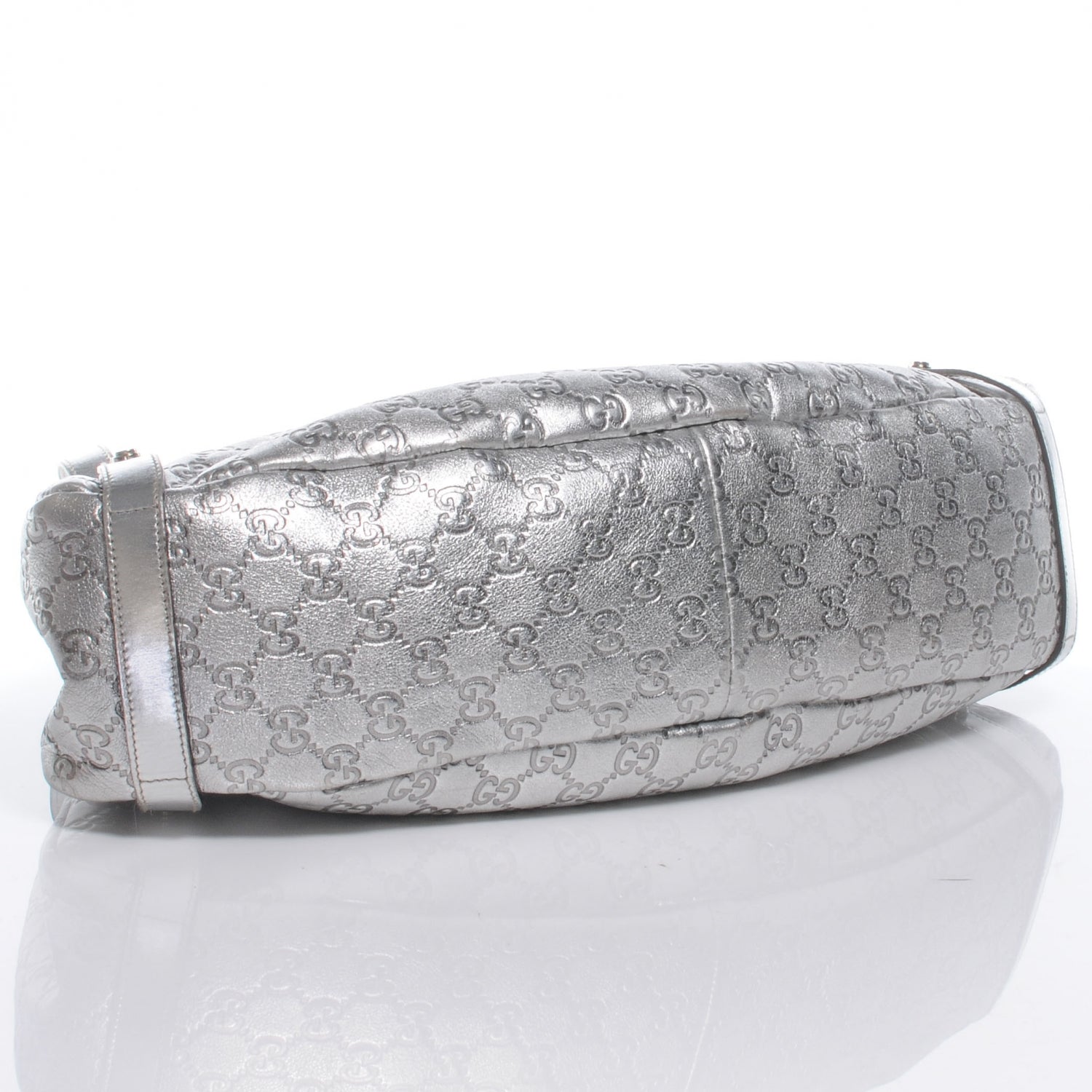Gucci Guccissima Medium Abbey Shoulder Bag Silver 4 of 7