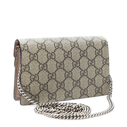 Gucci GG Supreme Monogram Super Mini Dionysus Shoulder Bag Taupe 2 of 8