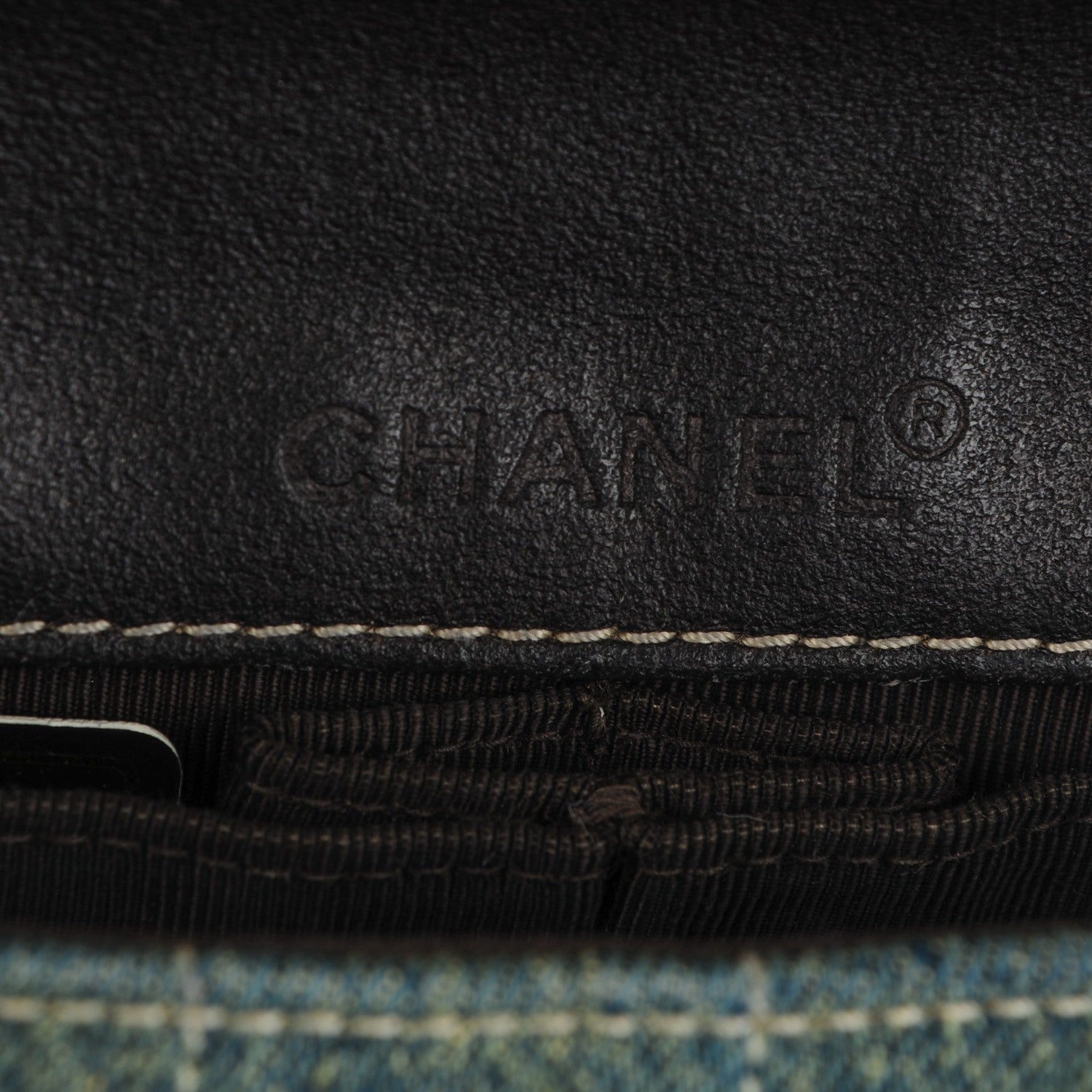 Chanel Denim Chocolate Bar Quilted East West Flap 7 of 13