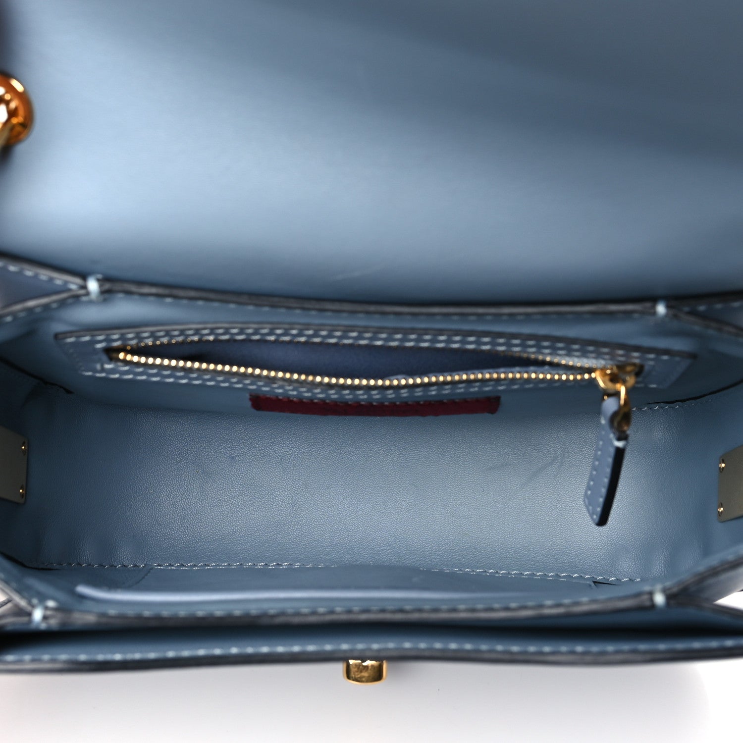 Valentino Garavani Vitello Chain Flap Bag Aqua 5 of 10
