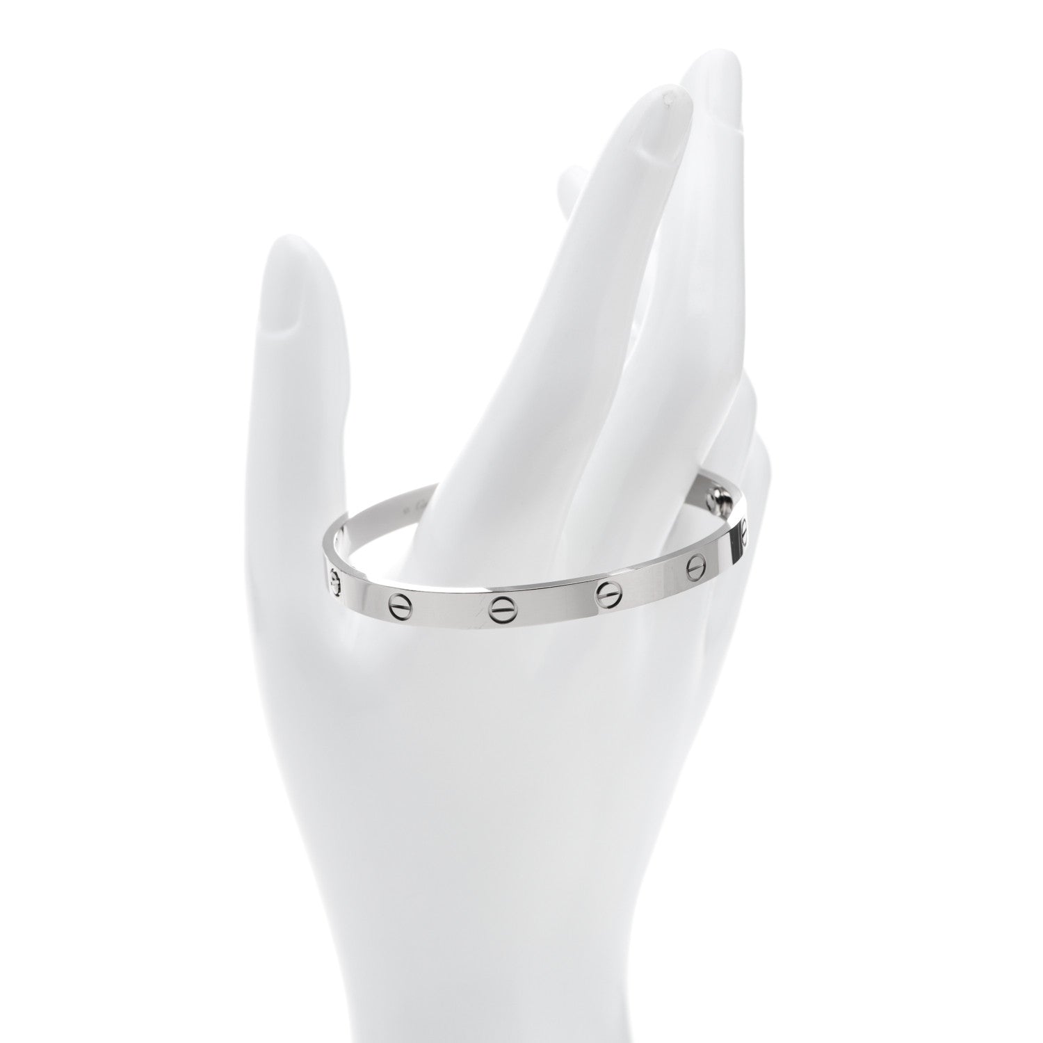 Cartier 18K White Gold LOVE Bracelet 19 2 of 5