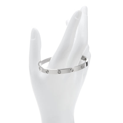 Cartier 18K White Gold LOVE Bracelet 19 2 of 5