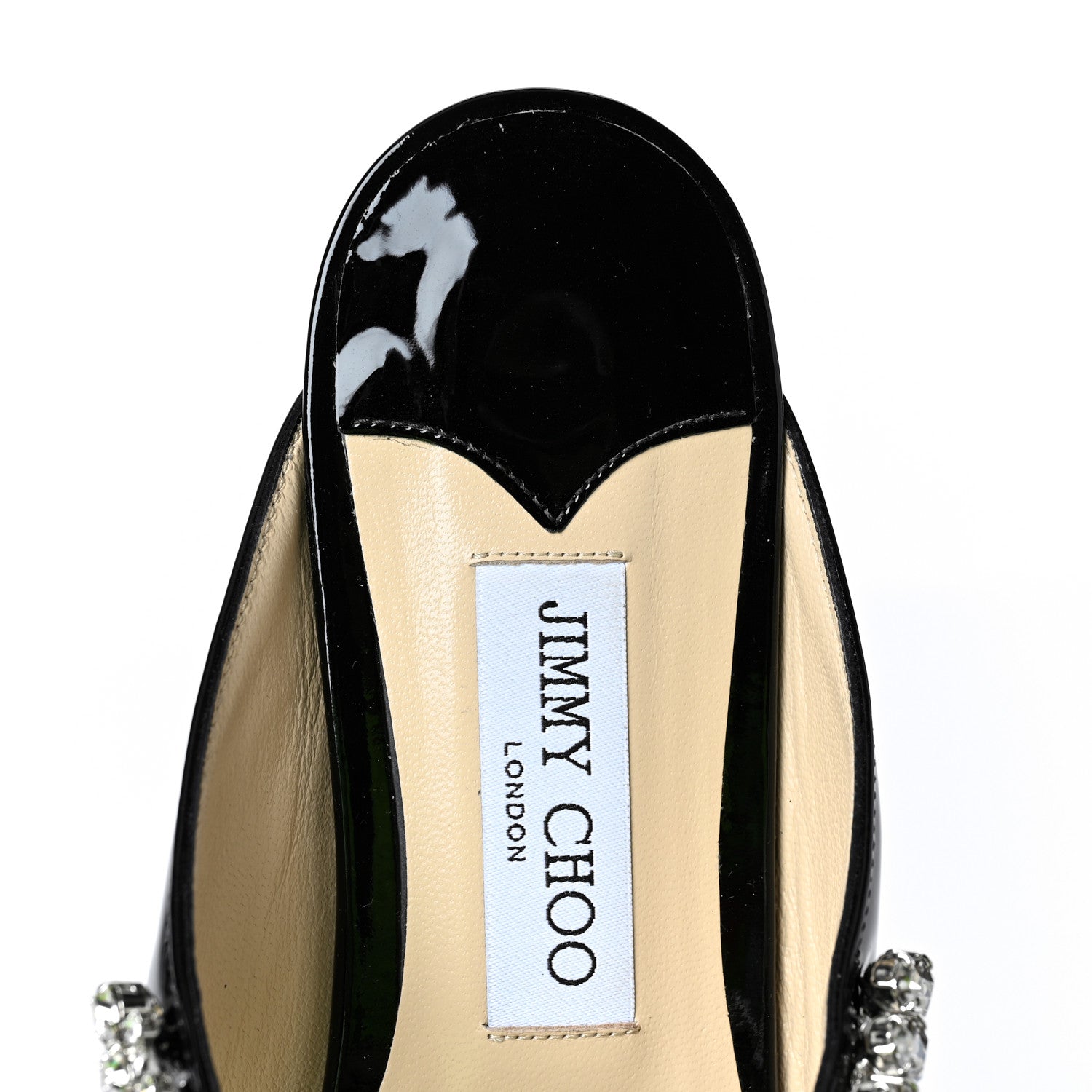 Jimmy Choo Patent Calfskin Bing 100 Mules 41 Black 7 of 7