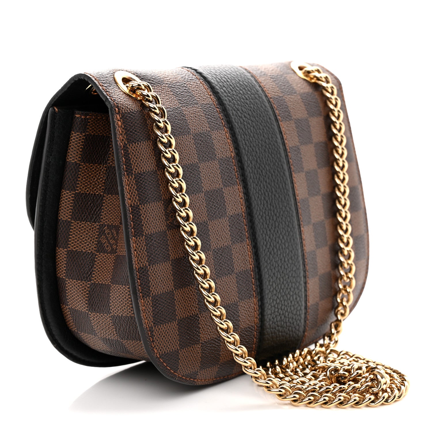 Louis Vuitton Damier Ebene Cuir Taurillon Wight Black 3 of 12