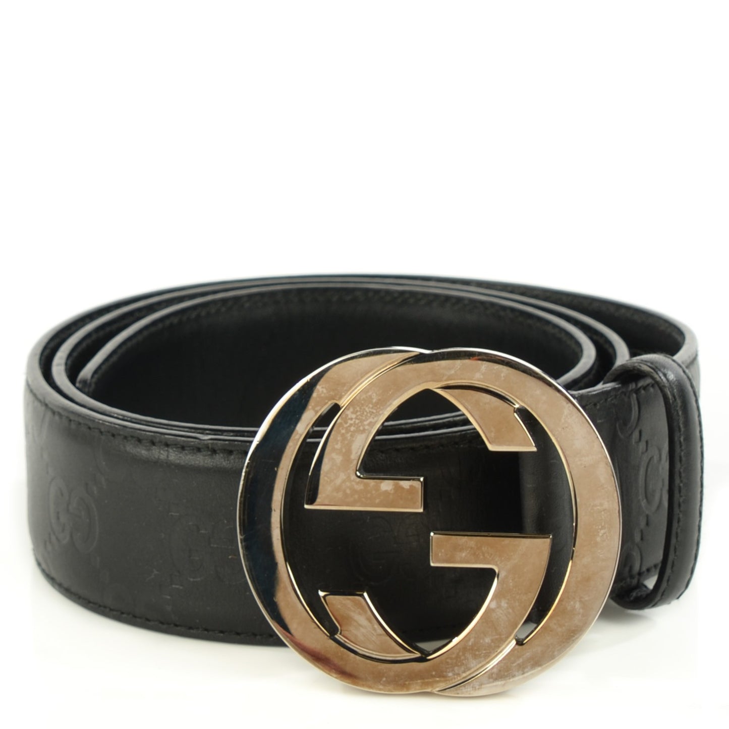 Guccissima Interlocking G Belt Black 85 34