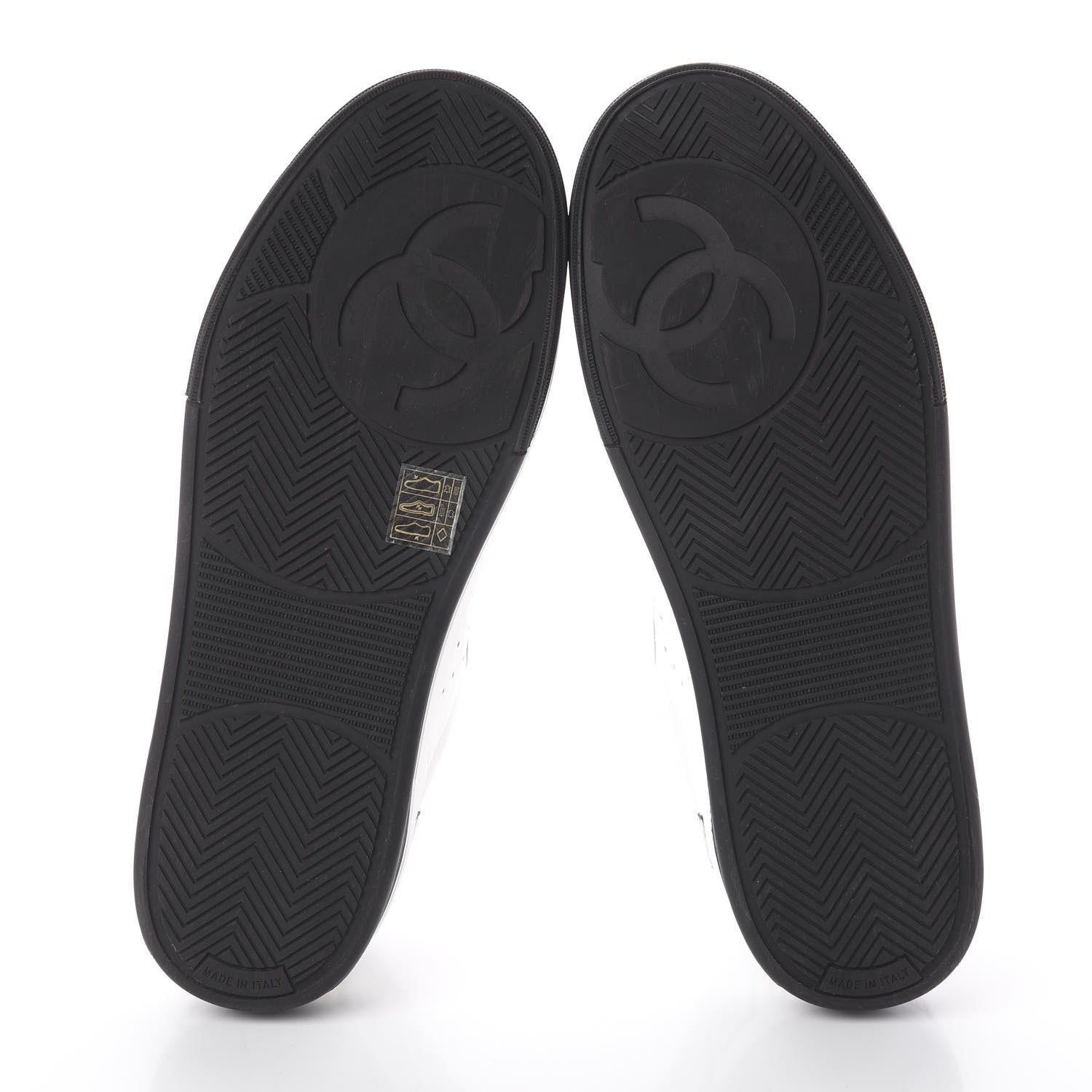 Chanel Calfskin Womens Logo Sneakers 41 Black White 6 of 6