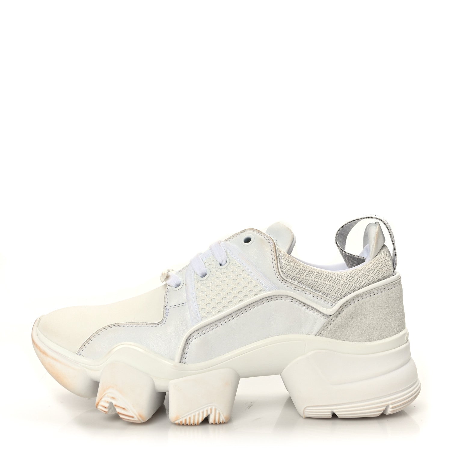 Givenchy Neoprene Suede Mesh Baisse Jaw Low Sneakers 37 White 1 of 10