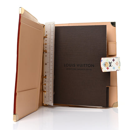 Louis Vuitton Monogram Multicolor Large Ring Agenda Cover White 5 of 8