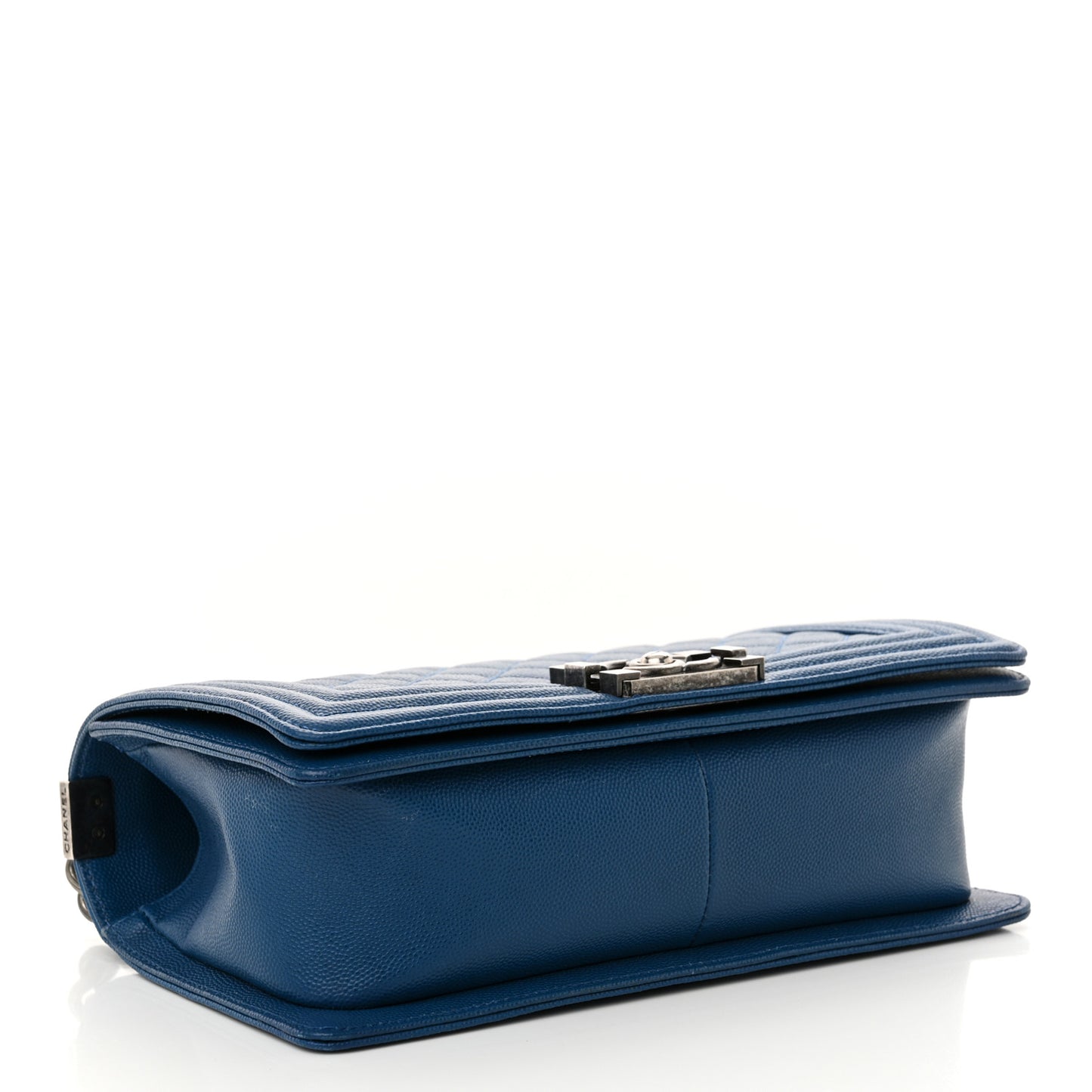 Caviar Quilted Medium Boy Flap Blue