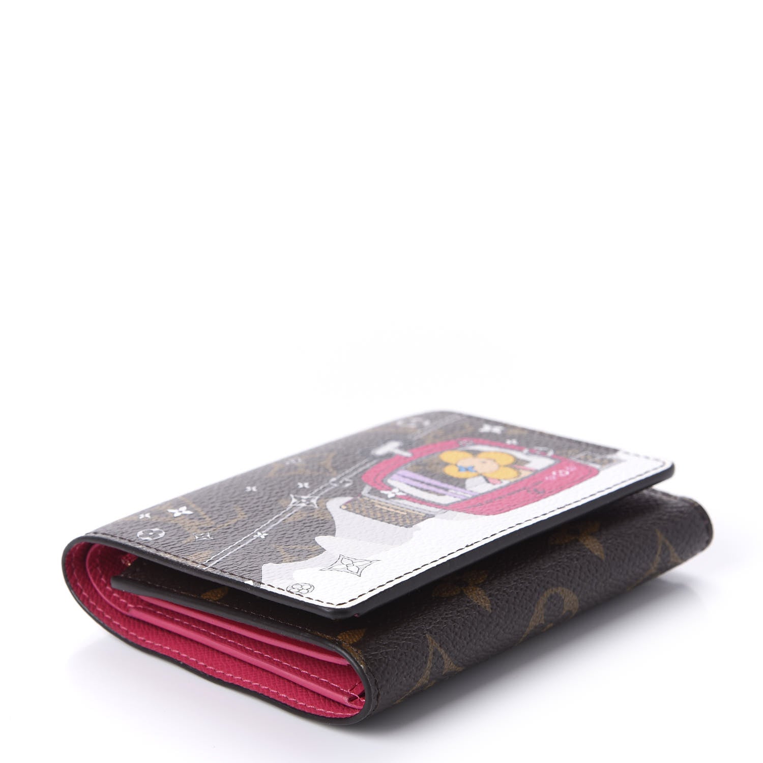 Louis Vuitton Monogram 2019 Christmas Animation Victorine Wallet Fuchsia 4 of 10
